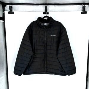 Men's Columbia Black Thermal Coil Puffer Jacket - 2XL
